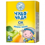 Chudo-Chado apple-pear juice with pulp for children from 4 months 200ml - image-0